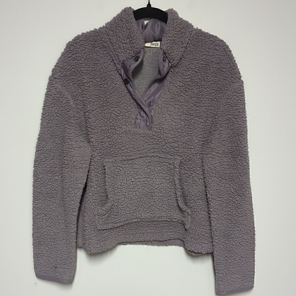 Wallflower Purple Sherpa Pullover